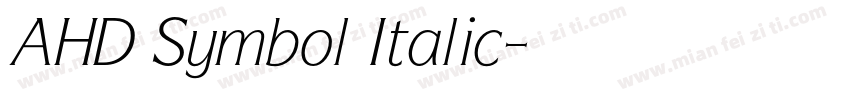 AHD Symbol Italic字体转换